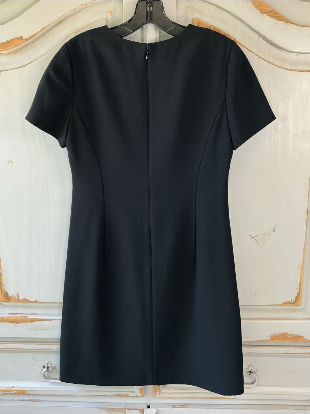 NWOT Theory | Jatinn Modern Crepe Black Shift Dress Minimalist Career Size 4 - Picture 5 of 9